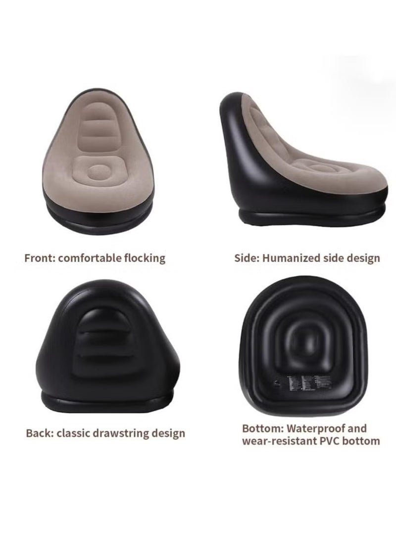 Ailily 2 Pack Foldable Portable Inflatable Bean Bag Chair and Air Pump, Lazy Sofa, Inflatable Couch, Inflatable Sofa, Inflatable Seat, Air Furniture Set with Footrest, Air Pump for Indoor, outdoor - Image 3