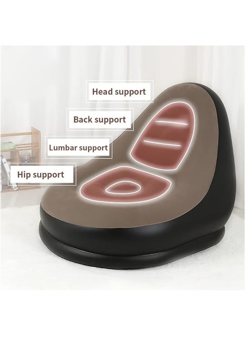 Ailily 2 Pack Foldable Portable Inflatable Bean Bag Chair and Air Pump, Lazy Sofa, Inflatable Couch, Inflatable Sofa, Inflatable Seat, Air Furniture Set with Footrest, Air Pump for Indoor, outdoor - Image 2