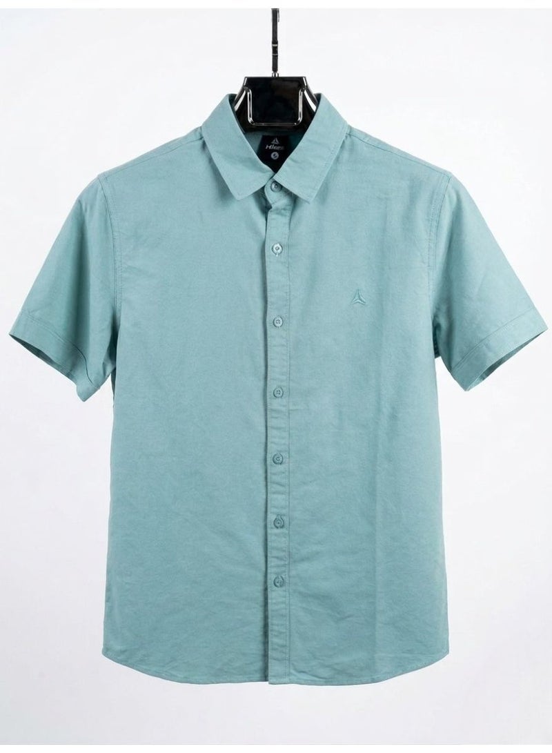 Hikes Men’s Premium Cotton Shirt , Soft Breathable Fabric, Modern Fit Short Sleeve Casual & Smart Wear - Image 5