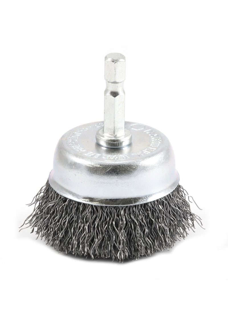 Forney Forney 72729 Wire Cup Brush, Coarse Crimped with 1/4-Inch Hex Shank, 2-Inch-by-.012-Inch, Silver  - Image 1