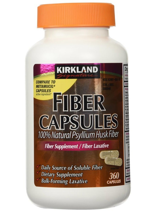 Kirkland Signature Kirkland Fiber Capsules, 2 Pack (360 Capsules Each) 