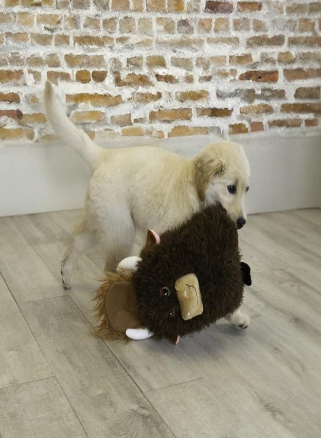 كونج لعبة بقرة هايلاند العملاقة من كونغ كومفورت - ألوان متنوعة، 3 صفارات، ومادة تصدر صوتًا عند الضغط عليها - لعبة داخلية للكلاب - Image 2