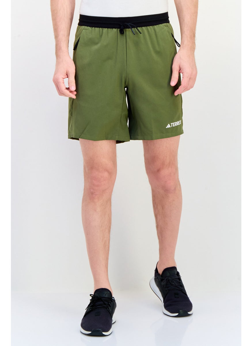 Adidas Men Sportswear Fit Outdoor Shorts, Olive  - Image 1