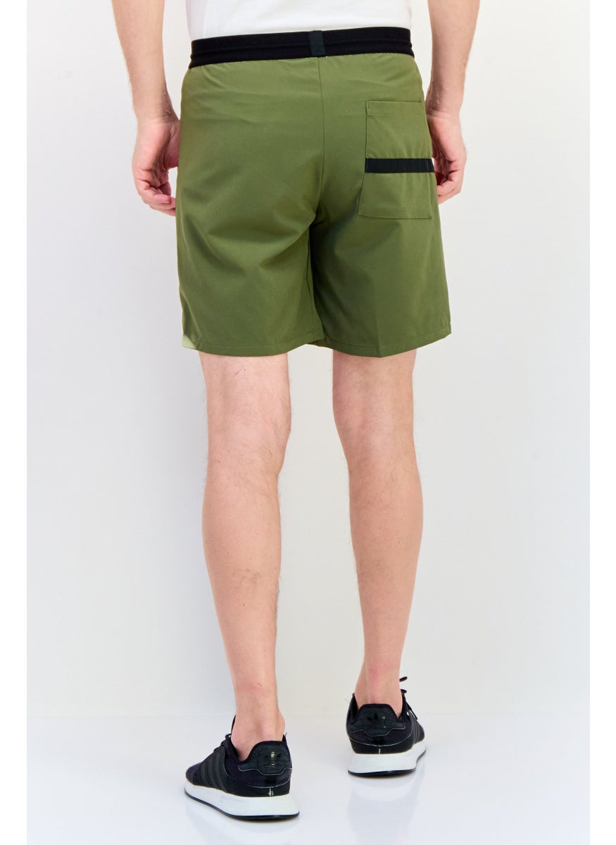 Adidas Men Sportswear Fit Outdoor Shorts, Olive  - Image 3