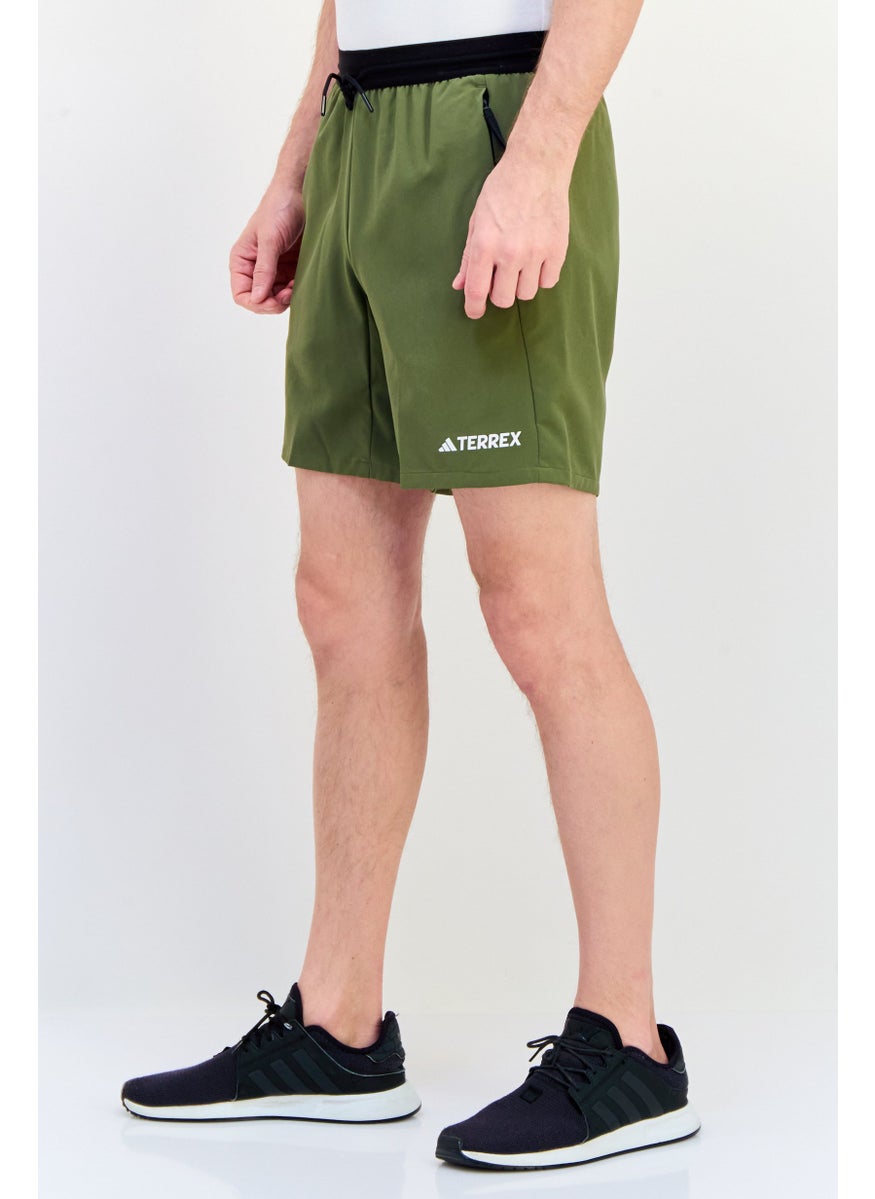 Adidas Men Sportswear Fit Outdoor Shorts, Olive  - Image 2