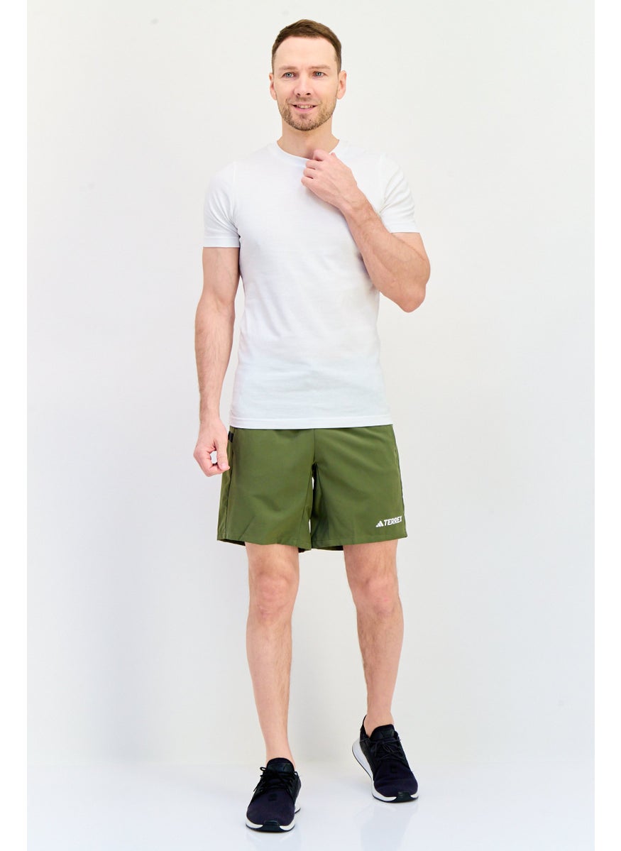 Adidas Men Sportswear Fit Outdoor Shorts, Olive  - Image 4