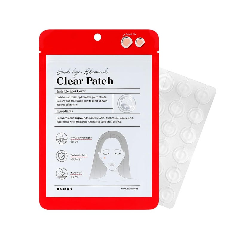 MIZON Good Bye Blemish Clear Patch Invisible Korean Acne Pimple Covering Zits Waterproof Non-drying Thin Cover Excellent Skin Adhesion Patch Spot Cover (44ea) - Image 1