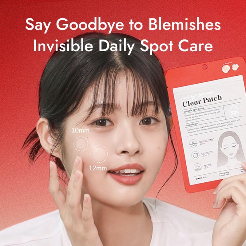 MIZON Good Bye Blemish Clear Patch Invisible Korean Acne Pimple Covering Zits Waterproof Non-drying Thin Cover Excellent Skin Adhesion Patch Spot Cover (44ea) - Image 2