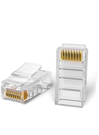 RJ45 Connector Pass Through Cat6 Ethernet RJ45 Plug For Cat6/Cat5/Cat5e UTP Solid and Stranded Network Cable-Clear 30 Pack - pzsku/ZE4C6DD93E86B57521EEEZ/45/_/1680341819/b231aa17-7c37-4c87-ab8e-8d45b751f9d2