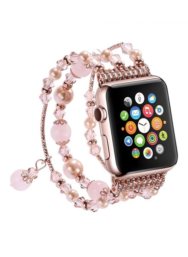 إسكدنيا سوار بديل سلسلة ساعات أبل 3/2/1 38 مم وردي - Image 2