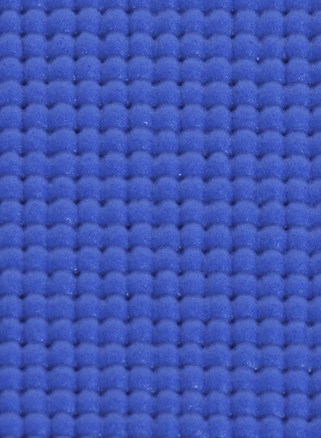 OBSESSIONS Anti-Slip PVC Solid Yoga Mat with Carrying Strap (W)61 X (L)173cm, Blue - Image 5