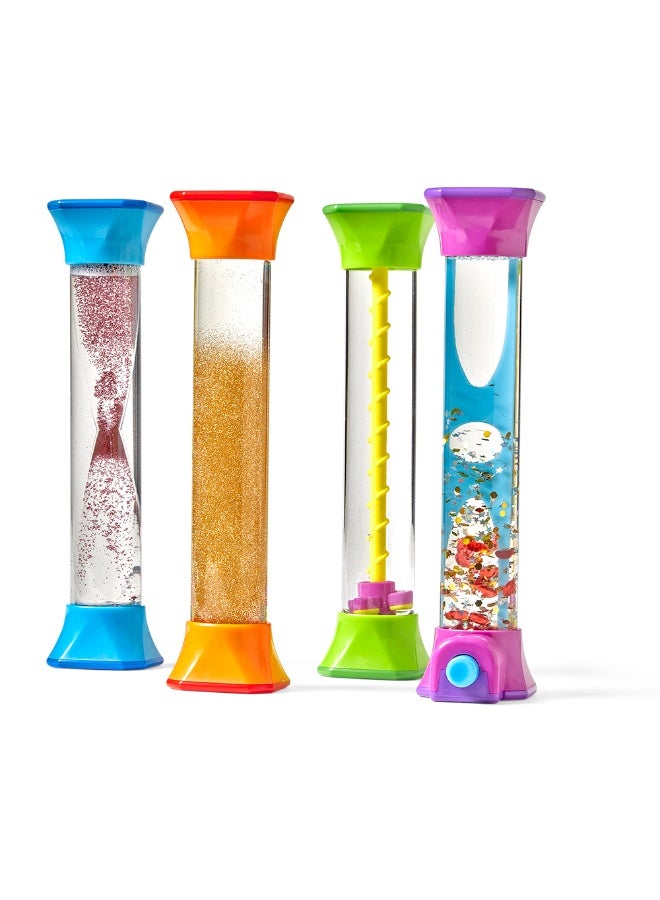 ليرننج ريسورسز مجموعة أنابيب فيدجيت الحسية من Learning Resources، مكونة من 4 ألعاب حسية بصرية مهدئة للتركيز والاسترخاء، للأعمار من 3 سنوات فما فوق - Image 1