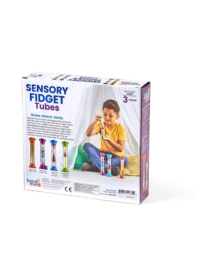 ليرننج ريسورسز مجموعة أنابيب فيدجيت الحسية من Learning Resources، مكونة من 4 ألعاب حسية بصرية مهدئة للتركيز والاسترخاء، للأعمار من 3 سنوات فما فوق - Image 4