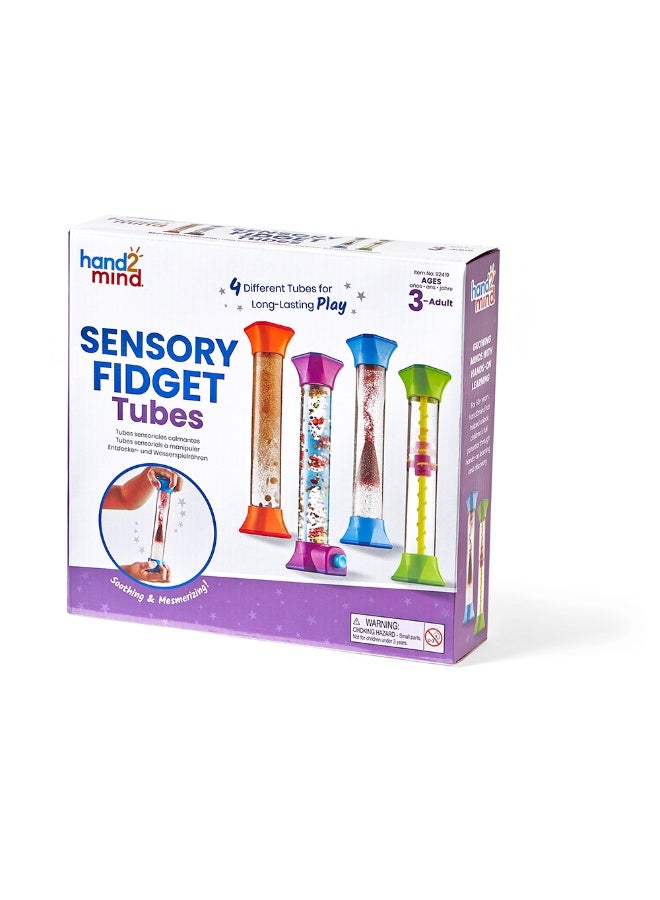 ليرننج ريسورسز مجموعة أنابيب فيدجيت الحسية من Learning Resources، مكونة من 4 ألعاب حسية بصرية مهدئة للتركيز والاسترخاء، للأعمار من 3 سنوات فما فوق - Image 3