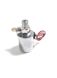 12V/24V Universal Electric Air Valve (Solenoid) for 1/4'' OD Hose 200PSI Train/Air Horn Silver