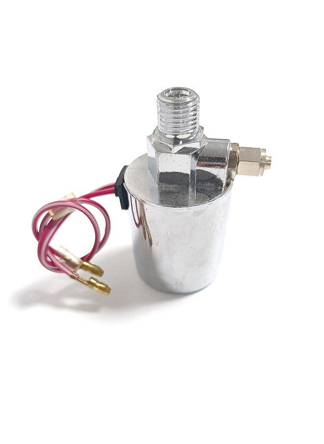 Generic - 12V/24V Universal Electric Air Valve (Solenoid) for 1/4'' OD Hose 200PSI Train/Air Horn Silver - Image 1