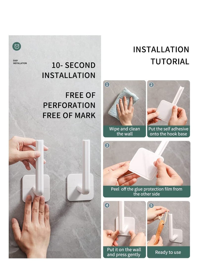 Paper Towel Holder Hook, Wall Hanging Kitchen Plastic Wrap Shelving, Perforation-Free Cutting Board and Cutting Board Shelf, Pot Lid Organizing and Storage Bracket, Paper Roll Hanging Rack 4PCS - Image 4