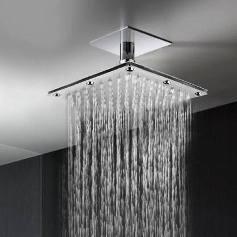 KYOTO (SIROCCO) Wall Mounted CP Over Head Shower Stainless Steel 16"X16" inch Without Arm High Pressure Water Saving Filtered Adjustable Rainfal & Rain Spray Overhead Shower for Bathroom Accessories - Image 3