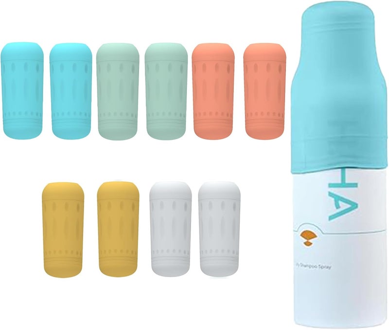 CINLITEK 10 PCS Silicone Bottle Covers  LeakProof Travel Essentials for Toiletries Beach Vacations  Cruise Trips Reusable Protective Sleeves for Men  Women - Image 1