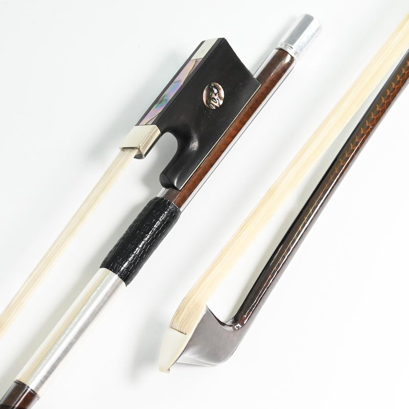 VINGOBOW Golden Diamond Carbon Fiber Violin Bow 4/4 Size VINGOBOW 140V Master Level Parisian Eyes Ebony Frog Well Balanced Sweet Sound Quality Premium Natural Horse Hair Full 4 4 for Professional Player - Image 5