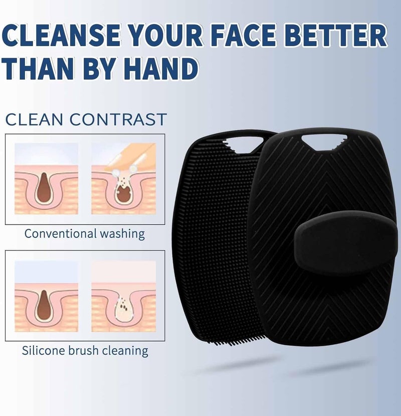 ETSAP فرشاة الجسم السيليكونية ETSAP، فرشاة الاستحمام لتنظيف مغذي وتقشير بشرتك، شعيرات تعزز الرغوة مع مقبض مريح غير قابل للانزلاق، مقشر الجسم للرجال والنساء - Image 3