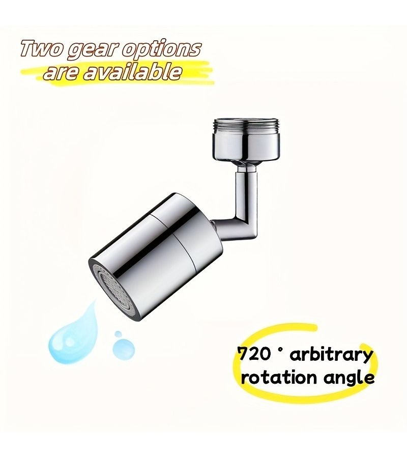 2 In 1 Pull Down Kitchen Faucet 2nd Gear Adjustment 720 Swivel Spray Head - Image 5