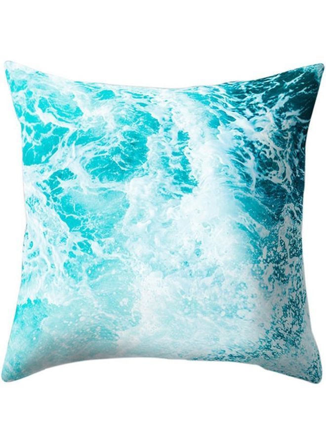 نيبمينينت غطاء وسادة ديكور أزرق/ أبيض 45x45سم