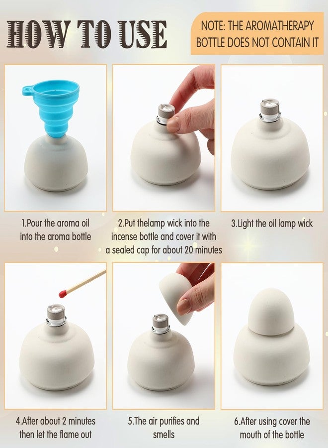 Maitys 6 Pieces Catalytic Wick Replacement Oil Lamp Wick Replacement Catalytic Air Control Burner Lamps for Burner Diffuser Aromatherapy(Silver) - Image 3