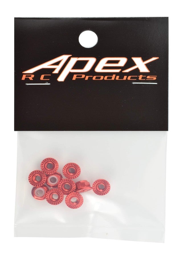 Apex RC Products 4mm Serrated Aluminum Nylon Wheel Nuts Set - 6 Colors to Choose from - Image 3