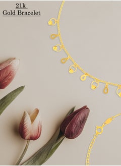 BAFLEH JEWELLERY A Bracelet of Pure Gold, Made with Love – 21K drop Design  - Image 2