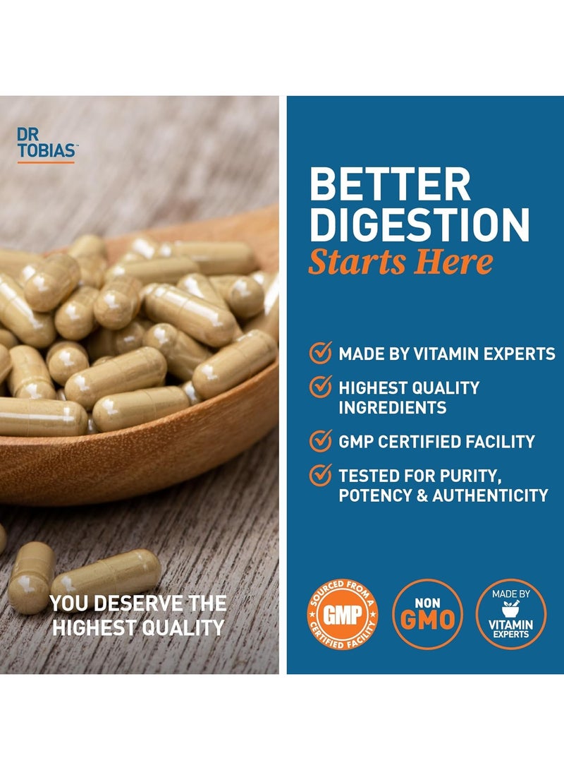 Dr. Tobias Digestive Enzymes Prebiotics & Probiotics, Dietary Supplement, 60 Vegetable Capsules, 30 Day Supply - Image 5