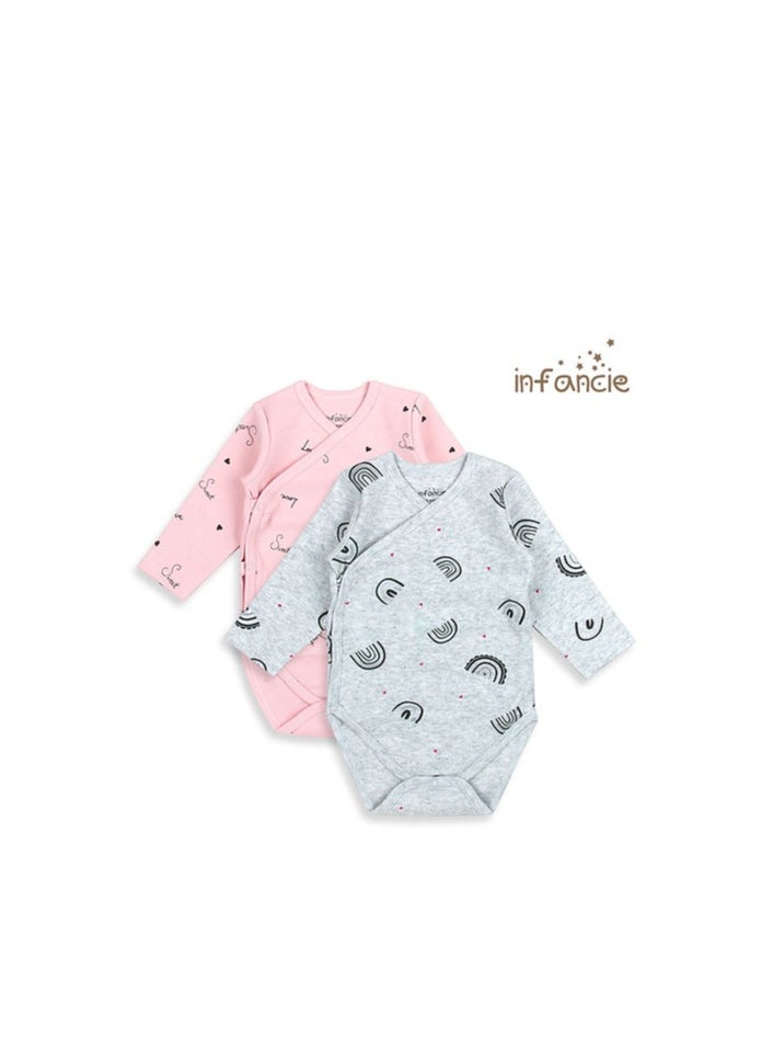 Infancie Baby Girl Rainbow 2 في عبوة ملابس داخلية كيمونو بأكمام طويلة وردي/رمادي - pzsku/ZE4C79B3DF95AC8F0FB18Z/45/_/1731060330/31d37539-e2a5-43d4-a548-cc9220e234f1