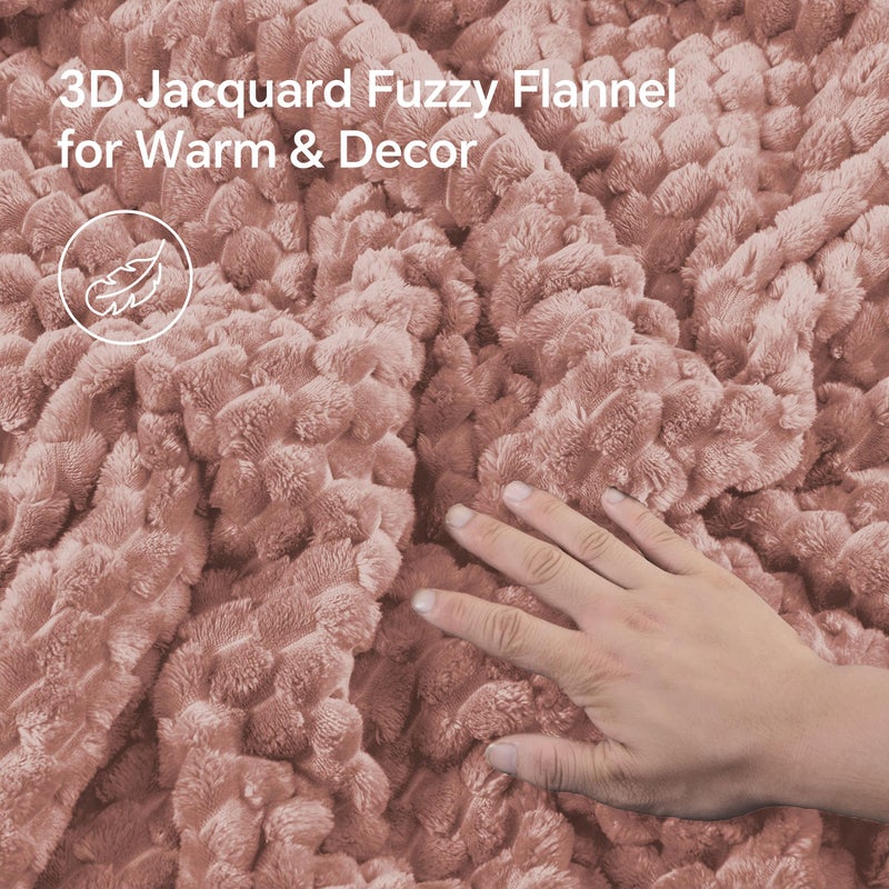 BEDELITE Fluffy Twin Comforter Set - Dusty Pink Fleece Soft Comforter for Twin Size Bed  Luxury Warm Bedding Set for Winter  Fuzzy Bed Set 2 Pieces (1 Comforter  1 Pillowcase) - Image 3