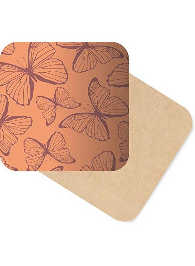 Paper Plane Design Colorful Modern Handmade Wooden Coaster Set for Home Kitchen, Office Desk (Set of 6, 4 x 4 Inch) - Image 2