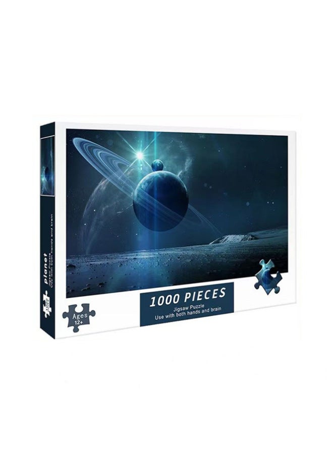 1000 قطعة من أحجية الورق 75*50 سم ألعاب تعليمية للكبار والأطفال تجميع أكشاك سوق ليلي جيل الشعر - Image 1