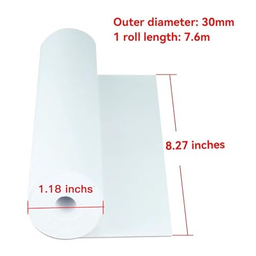 NYEAR 6 Rolls A4 Quick-dry Thermal Paper (210mm/8.27"width/7.6m long,Φ1.18") for portable printer,thicker brighter and the font is clearer to make the printing quality better, (1 roll-27 Sheets) - Image 3