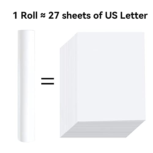 NYEAR 6 Rolls A4 Quick-dry Thermal Paper (210mm/8.27"width/7.6m long,Φ1.18") for portable printer,thicker brighter and the font is clearer to make the printing quality better, (1 roll-27 Sheets) - Image 2