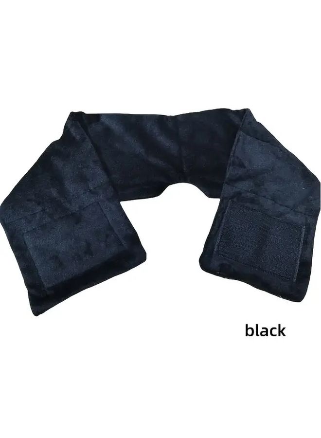 Gray Weighted Sleep Eye Mask Adjustable Strap Soft Plush For Side Back Stomach Sleepers - Image 3