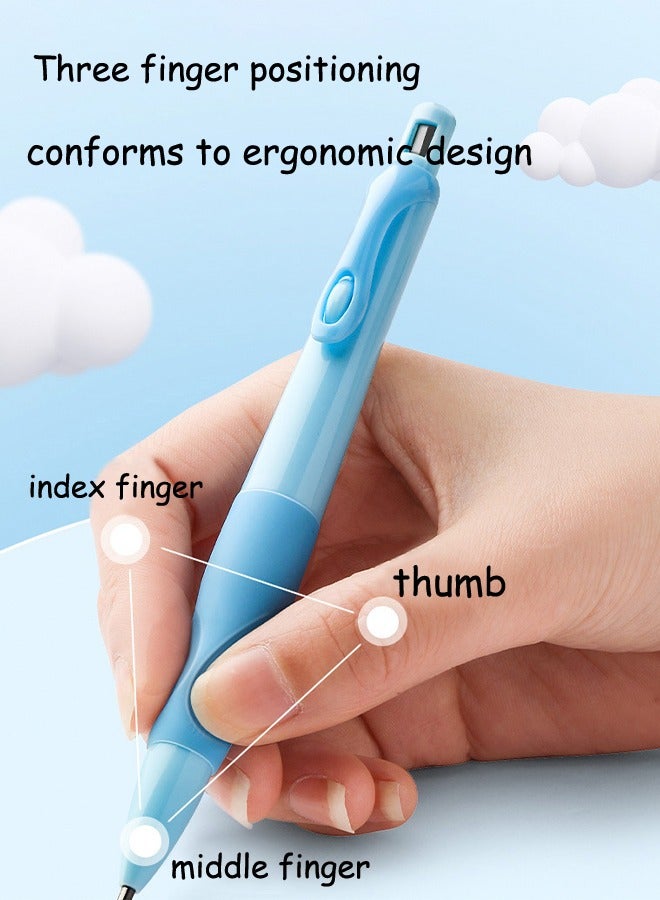 4Pcs Four Candies Color Mechanical Pencils in Case Creative Dolphin Shaped Pencil 2.0MM Pastel Mechanical Pencil Set with Refills Aesthetic School Supplies for Kids Writing Drawing - Image 3