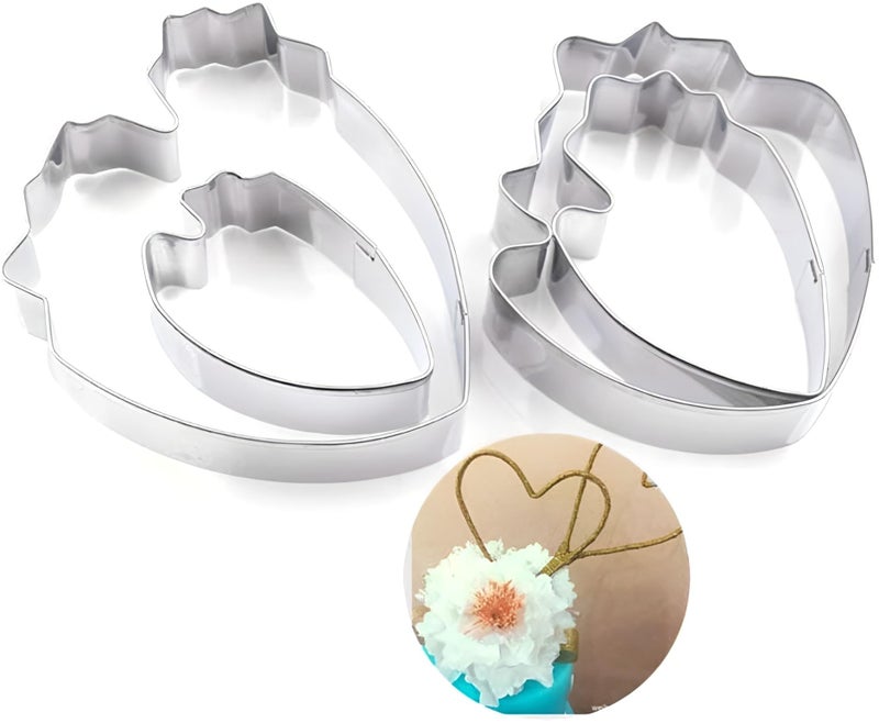 Zavaca 7 Pcs Rose Petal Cutter  4 Pcs Herbaceous Peony Cutter & 4 Pcs Metal Ball Fondant Cake Decorating Sugarcraft Gumpaste Flower Modelling Mold Set - Image 3