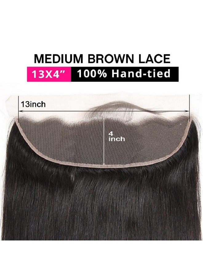 Ali Pearl AliPearl Hair 13x4 Lace Frontal Human Hair for Women Brazilian Straight Lace Front Closure From Ear To Ear with Baby Hair Free Part Transparent Lace 150% Density Natural Black Color (10 Inch)  - Image 5