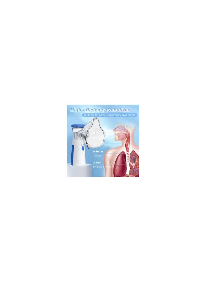 Normaz - Ultrasonic Inhaler Mesh Nebulizer Portable Steam Inhaler Atomizer Compact Machine for Adults and Kids Super Nebulise Quiet Handheld Ultrasonic Mesh with Auto-Cleaning Modes for Travel - Image 1