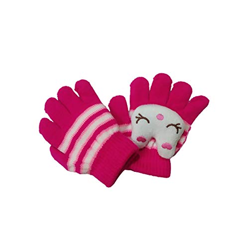 Krystle Cartoon Gloves for Kids,1-3 Years Old Children Boys Girls Winter Cute Cartoon Pattern Warm Knitted Gloves (Multicolor, Pack of 02) - Image 2