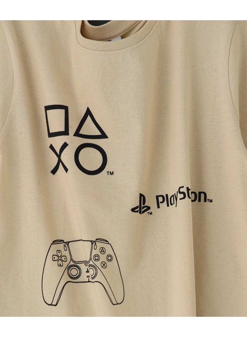 PlayStation Playstation Tshirt for Boys | Casual Wear with Cotton Jersey Fabric | Regular Length