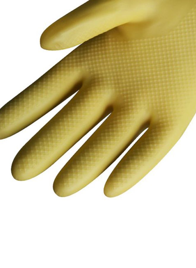 Pair Of Household Latex Cleaning Gloves Yellow XL - Image 3