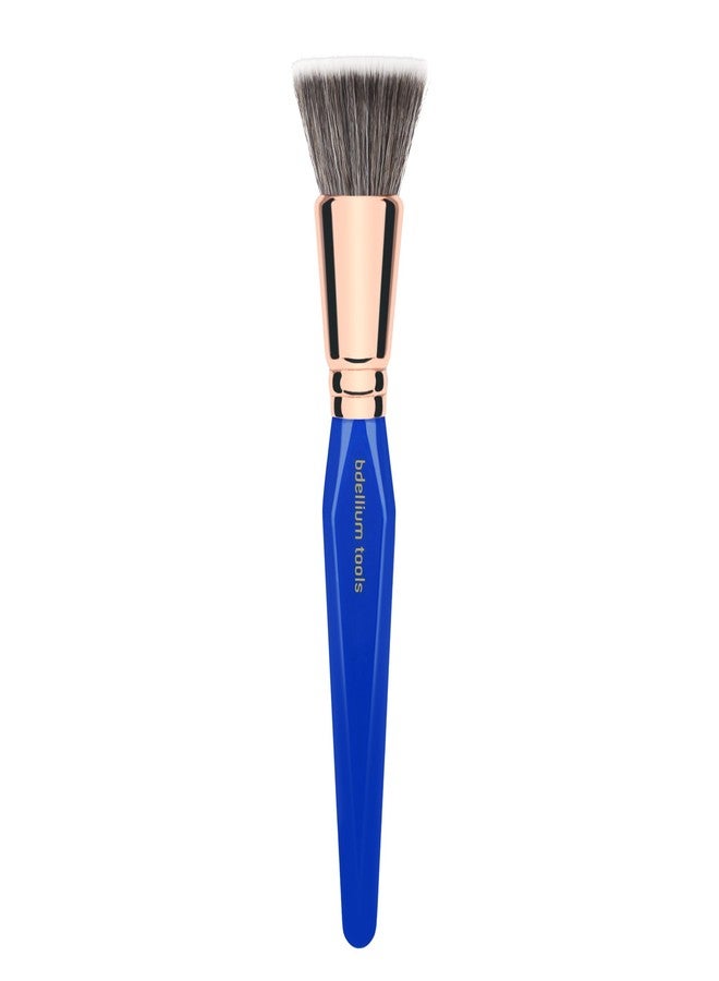 Bdellium Tools Professional Makeup Brush - Golden Triangle 957 Precision Kabuki - With All Vegan and Soft Synthetic Fibers, For Versatile Application (Blue, 1pc) - Image 3