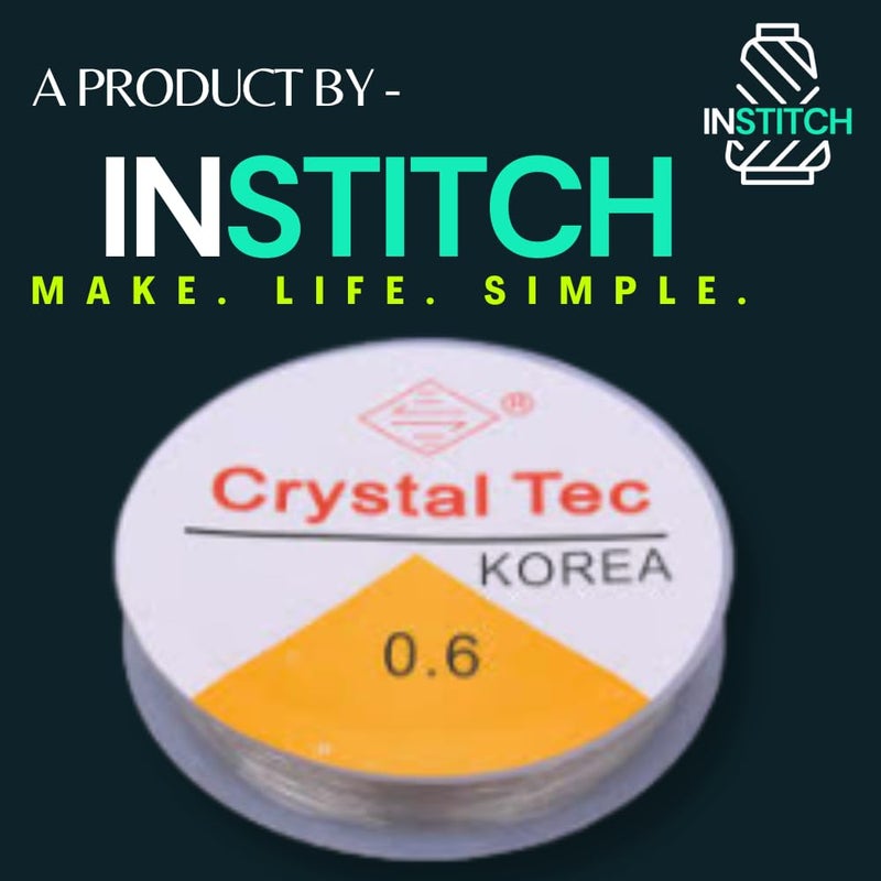 INSTITCH 0.7mm Braclet Elastic, Bracelet Wire, Jewellery Making, Strechy Cord Wire, Beading Wire, Bracelet String, Crystal Tec Beading- 10 Meter Roll (Clear) (2) - Image 5