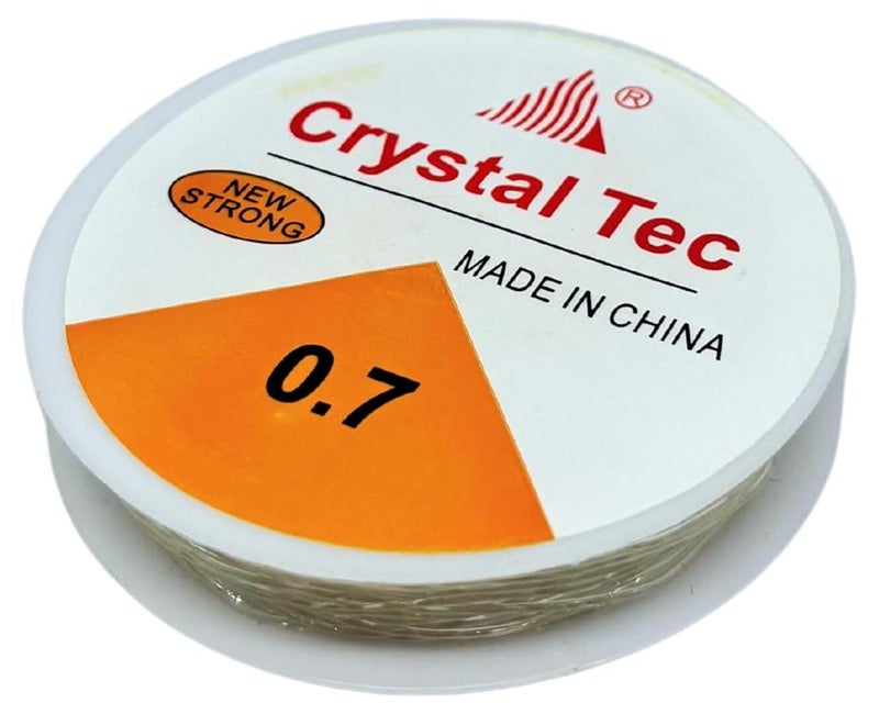 INSTITCH 0.7mm Braclet Elastic, Bracelet Wire, Jewellery Making, Strechy Cord Wire, Beading Wire, Bracelet String, Crystal Tec Beading- 10 Meter Roll (Clear) (2) - Image 1