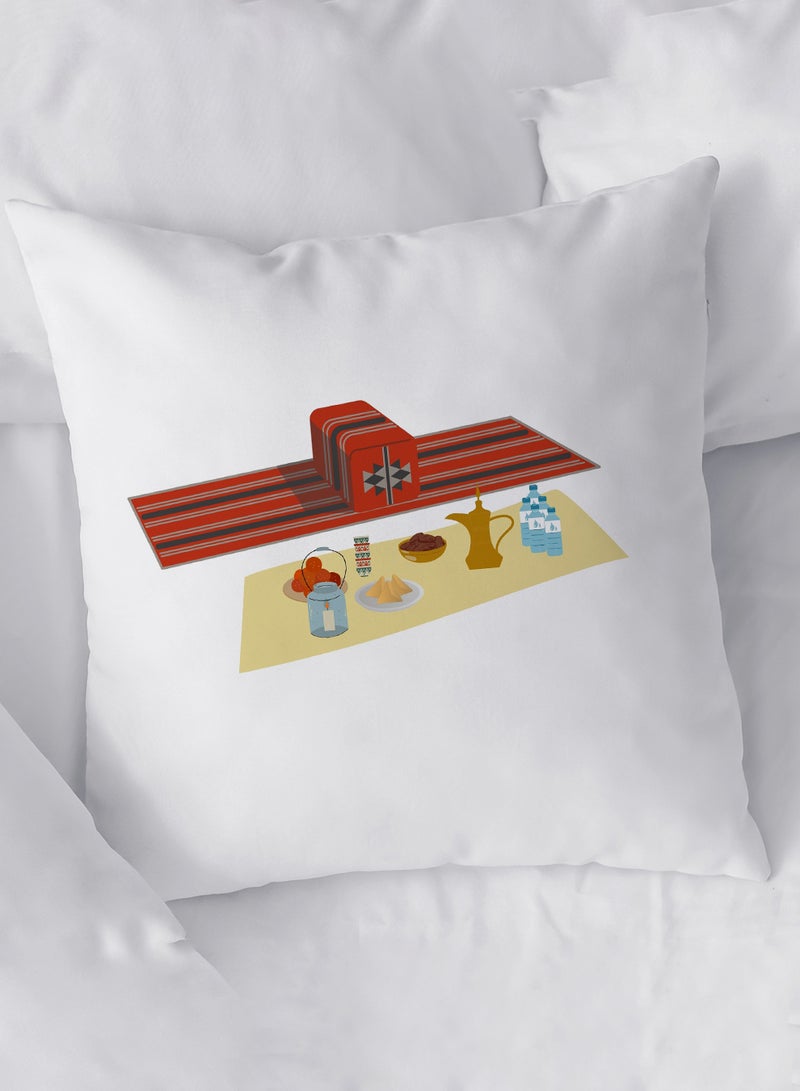 لوحة غطاء وسادة من البوليستر بتصميم إفطار رمضان بجلسة عربية - Image 2