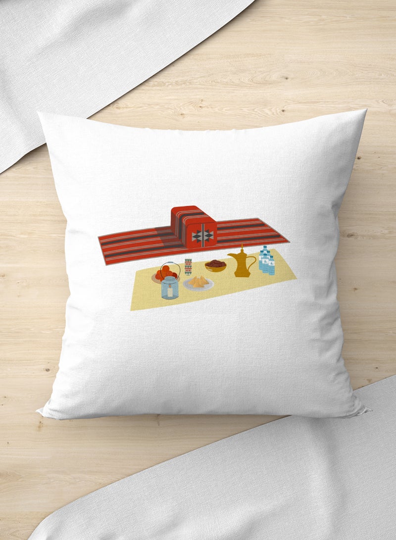 لوحة غطاء وسادة من البوليستر بتصميم إفطار رمضان بجلسة عربية - Image 3